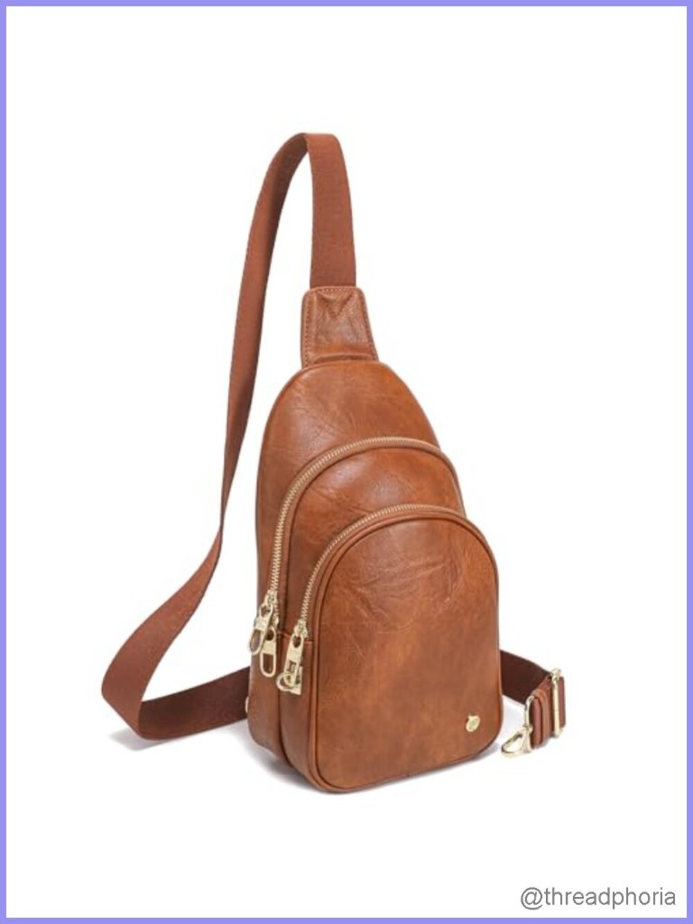 Anti-Theft Sling Bag for Women RFID Crossbody Purse Faux Leather